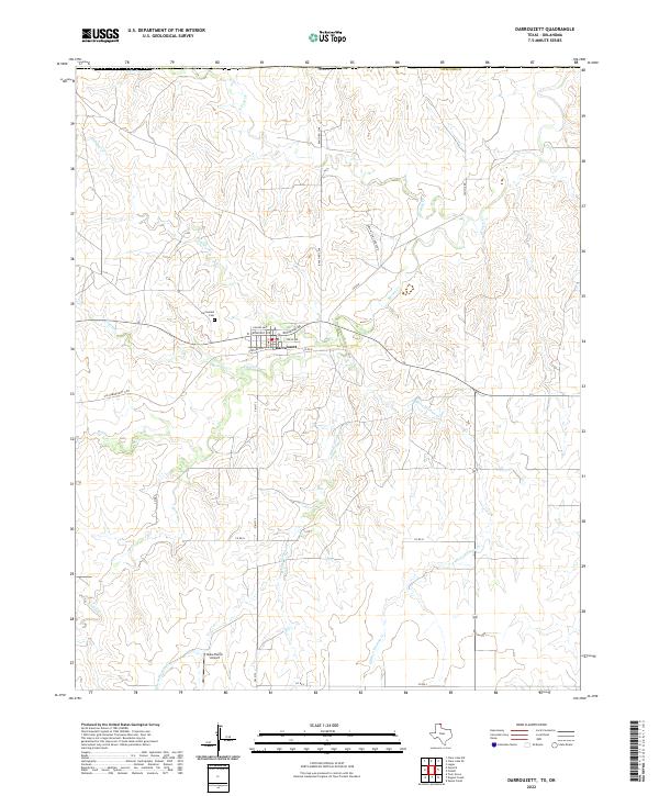 US Topo 7.5-minute map for Darrouzett TXOK