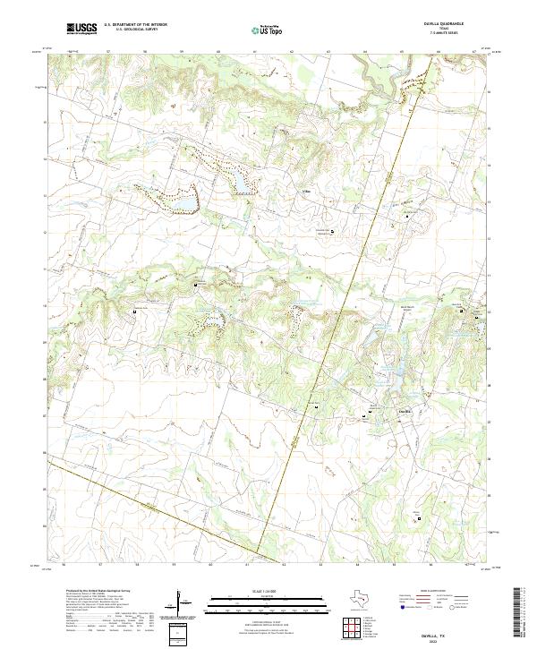 US Topo 7.5-minute map for Davilla TX
