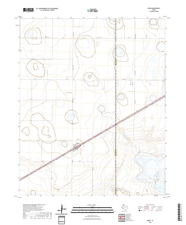 US Topo 7.5-minute map for Dawn TX