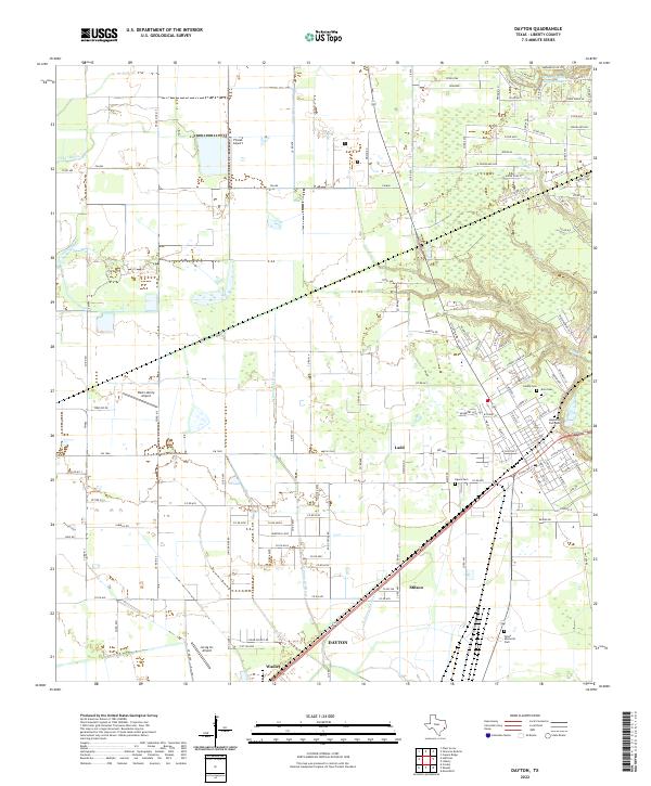 US Topo 7.5-minute map for Dayton TX