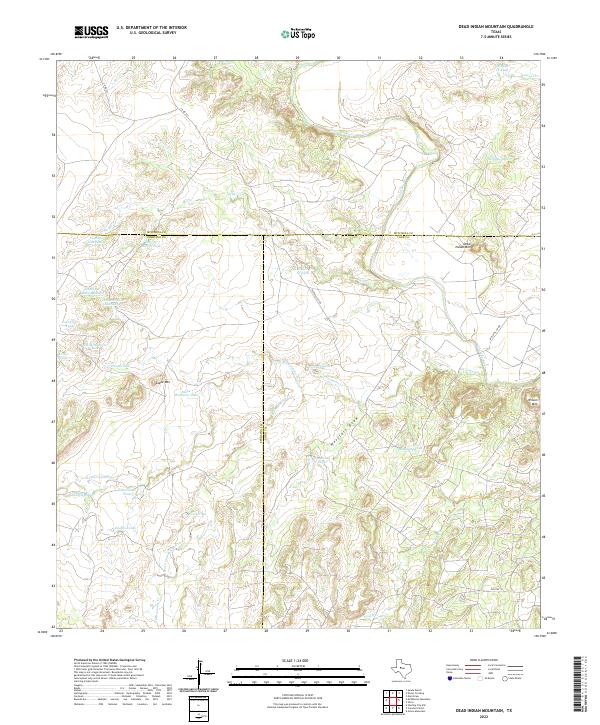 US Topo 7.5-minute map for Dead Indian Mountain TX