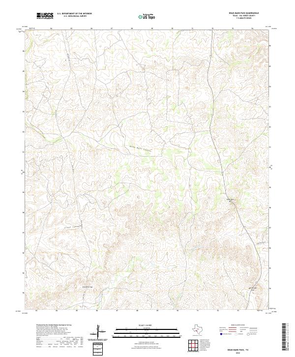 US Topo 7.5-minute map for Dead Mans Pass TX