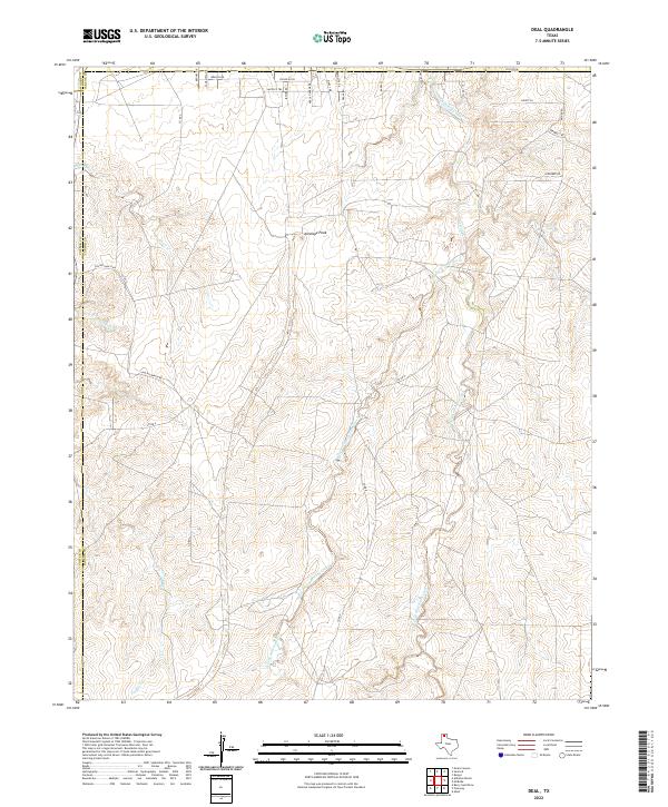 US Topo 7.5-minute map for Deal TX