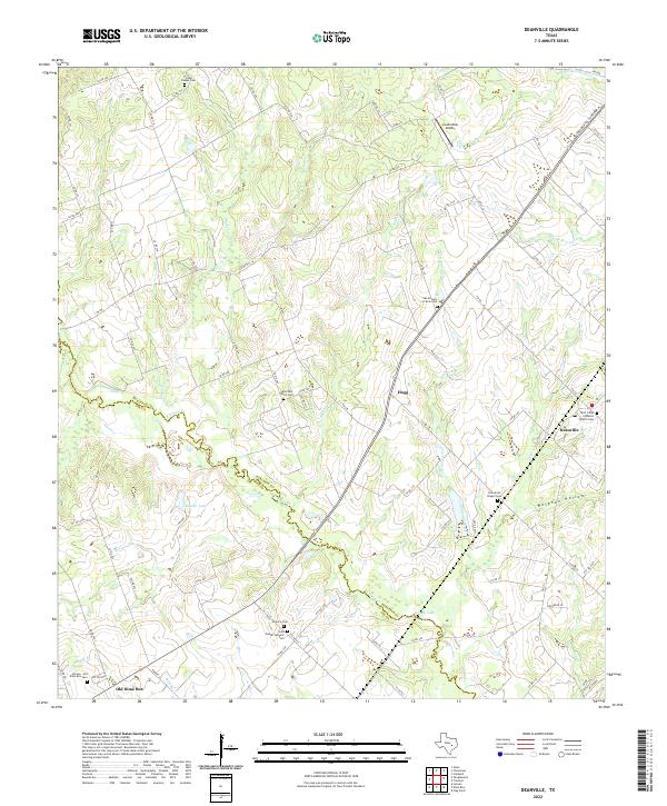 US Topo 7.5-minute map for Deanville TX