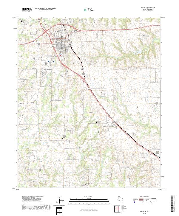 US Topo 7.5-minute map for Decatur TX