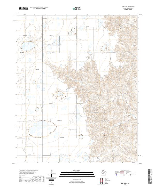 US Topo 7.5-minute map for Deep Lake TX