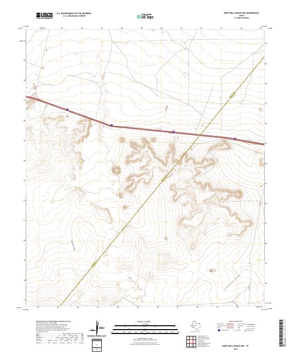 US Topo 7.5-minute map for Deep Well Ranch NW TX