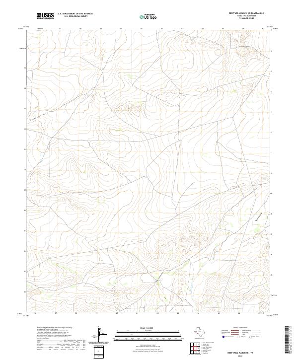 US Topo 7.5-minute map for Deep Well Ranch SE TX