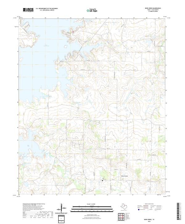 US Topo 7.5-minute map for Deer Creek TX