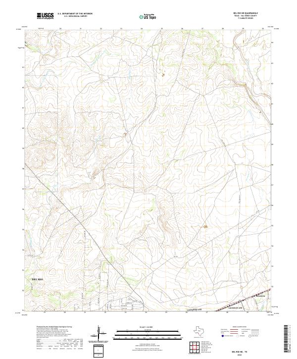 US Topo 7.5-minute map for Del Rio NE TX