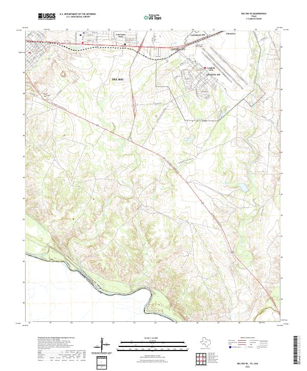 US Topo 7.5-minute map for Del Rio SE TXCOA
