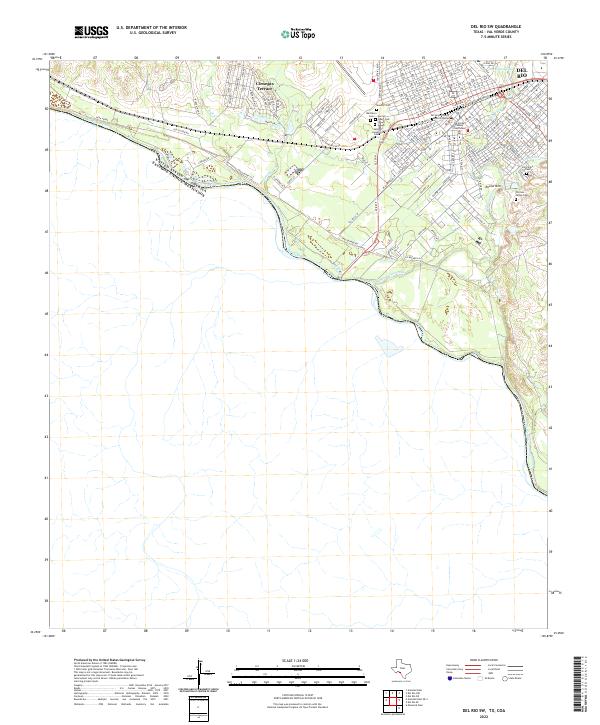 US Topo 7.5-minute map for Del Rio SW TXCOA