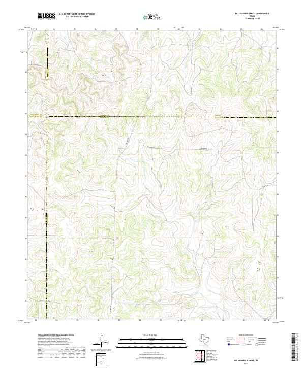 US Topo 7.5-minute map for Del Venado Ranch TX