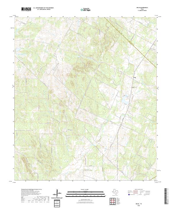 US Topo 7.5-minute map for Delhi TX