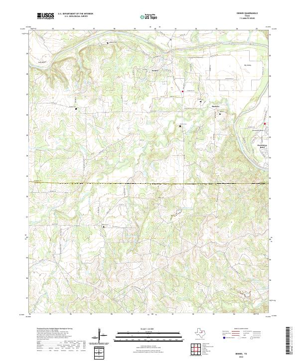 US Topo 7.5-minute map for Dennis TX