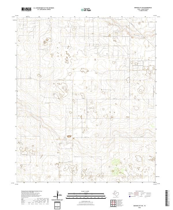 US Topo 7.5-minute map for Denver City SW TX