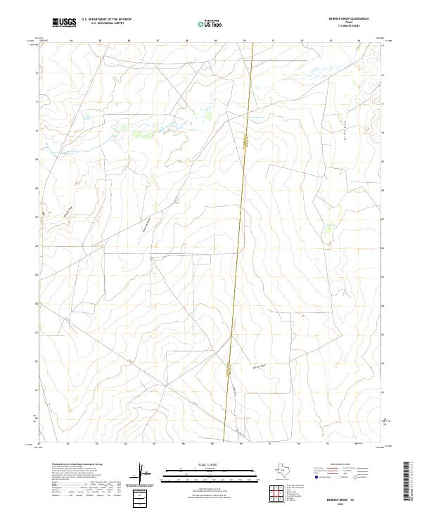 US Topo 7.5-minute map for Derrick Draw TX