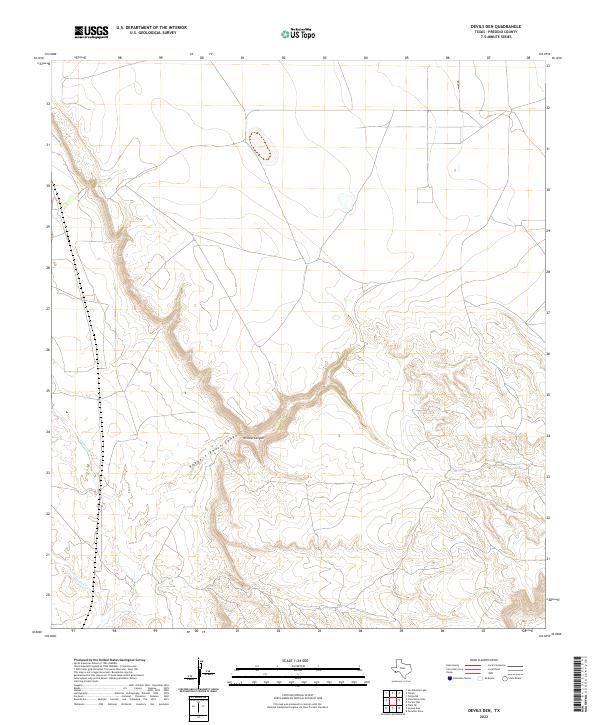 US Topo 7.5-minute map for Devils Den TX