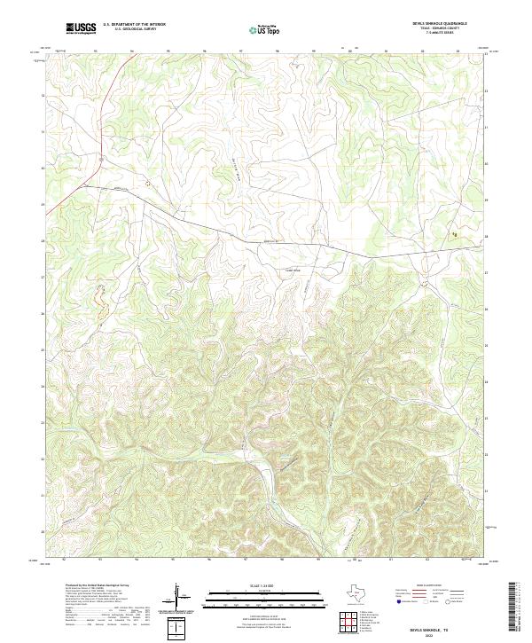 US Topo 7.5-minute map for Devils Sinkhole TX