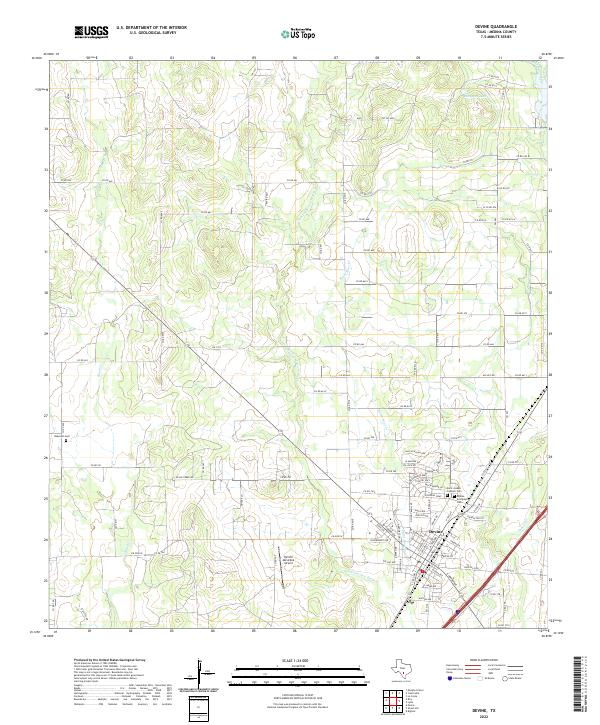 US Topo 7.5-minute map for Devine TX