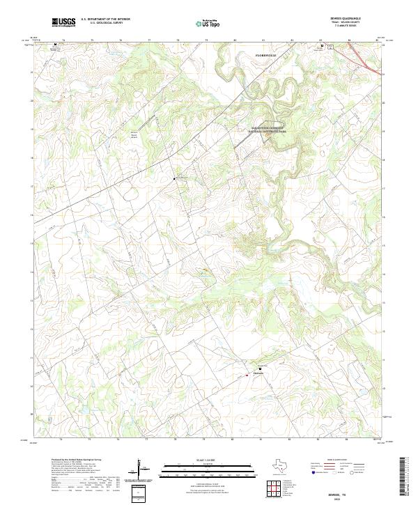 US Topo 7.5-minute map for Dewees TX