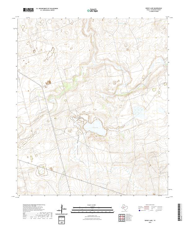 US Topo 7.5-minute map for Dewey Lake TX