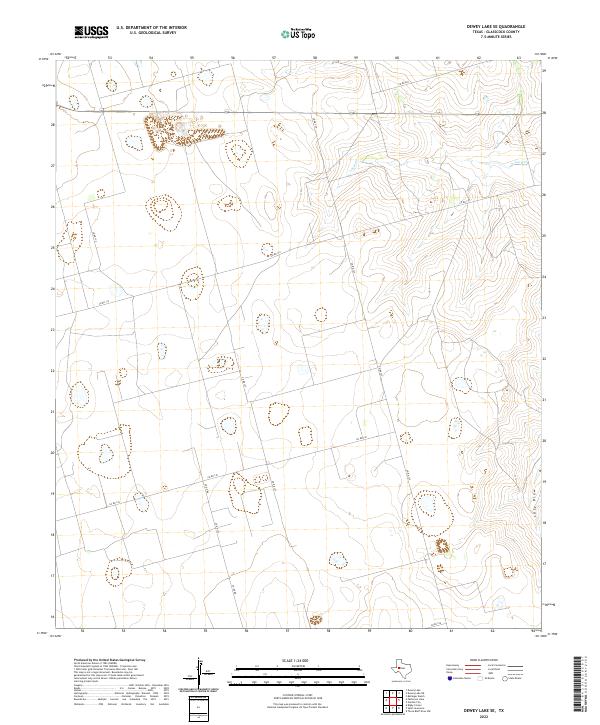 US Topo 7.5-minute map for Dewey Lake SE TX