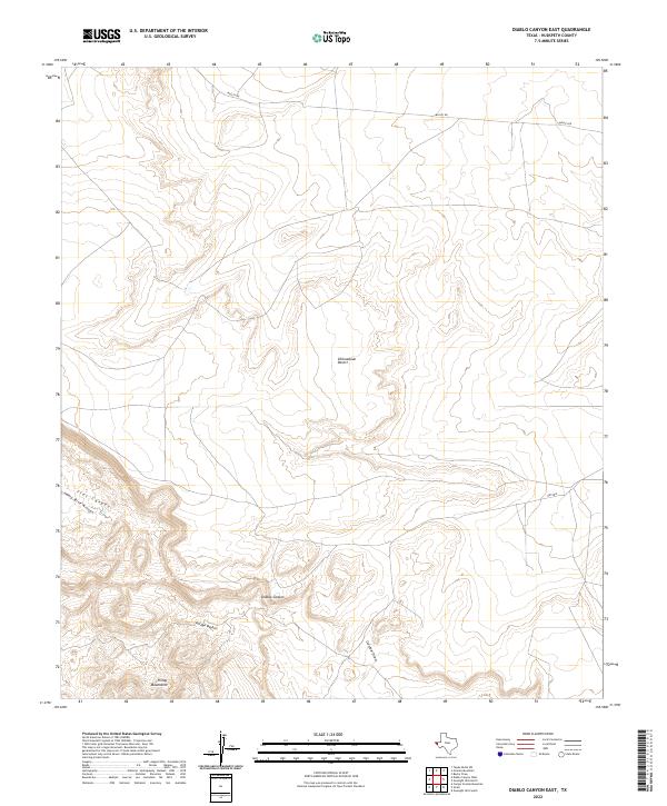 US Topo 7.5-minute map for Diablo Canyon East TX