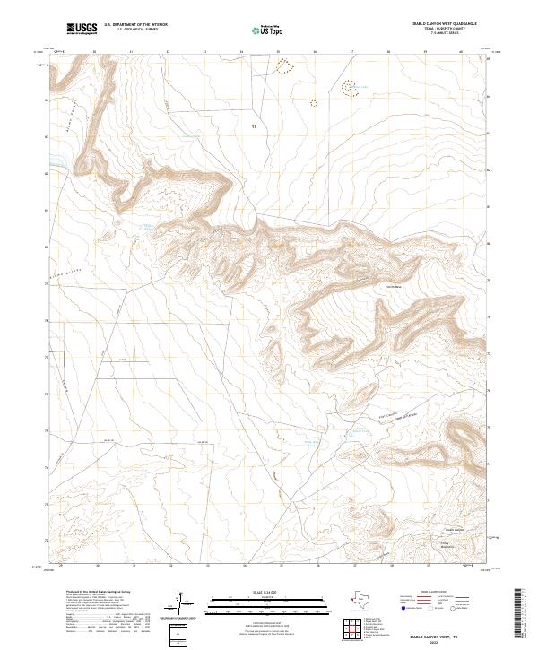US Topo 7.5-minute map for Diablo Canyon West TX