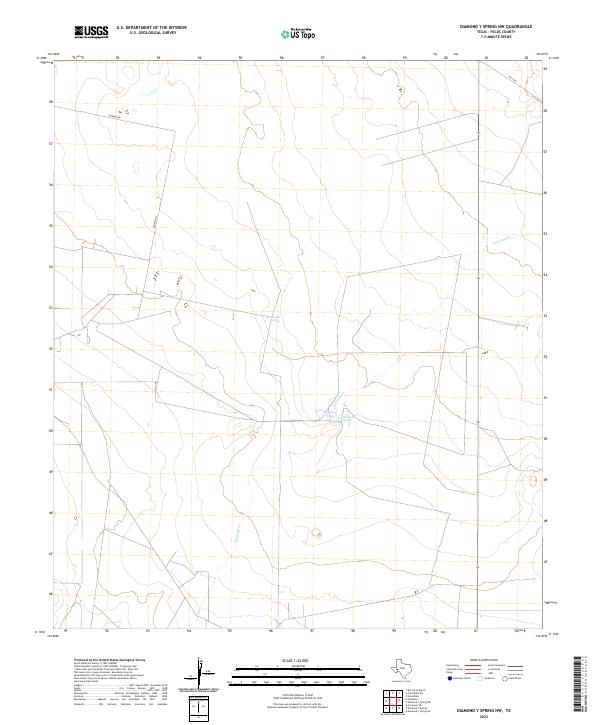 US Topo 7.5-minute map for Diamond Y Spring NW TX