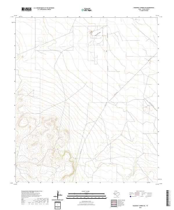 US Topo 7.5-minute map for Diamond Y Spring SE TX