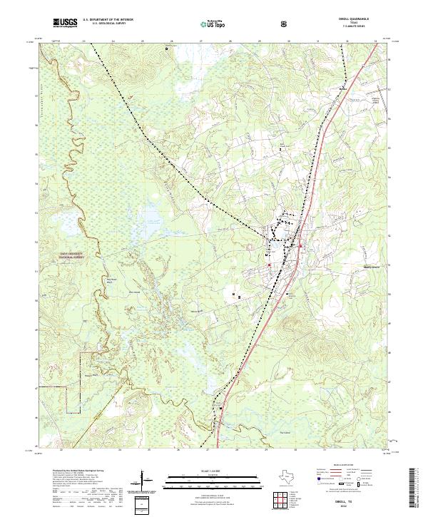 US Topo 7.5-minute map for Diboll TX