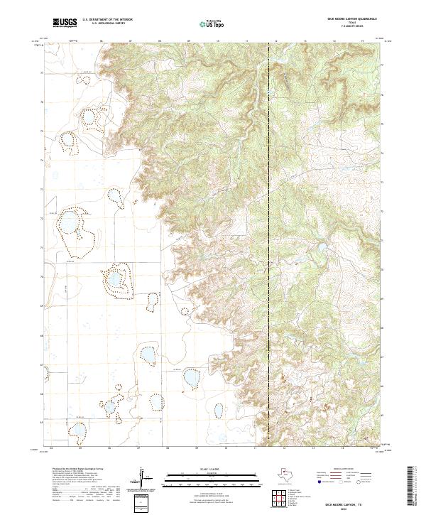 US Topo 7.5-minute map for Dick Moore Canyon TX