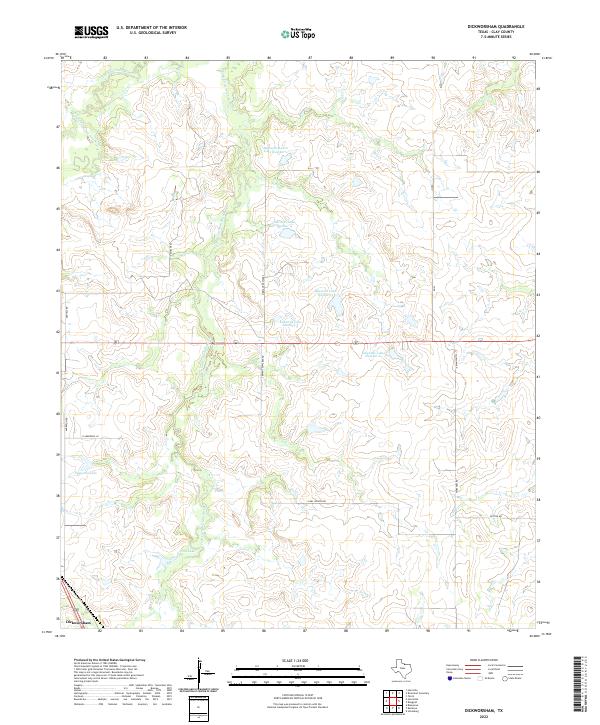 US Topo 7.5-minute map for Dickworsham TX