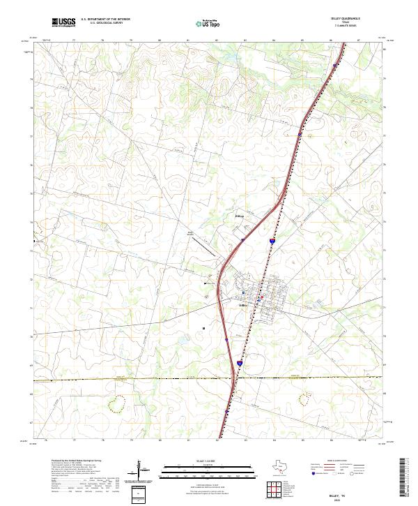 US Topo 7.5-minute map for Dilley TX