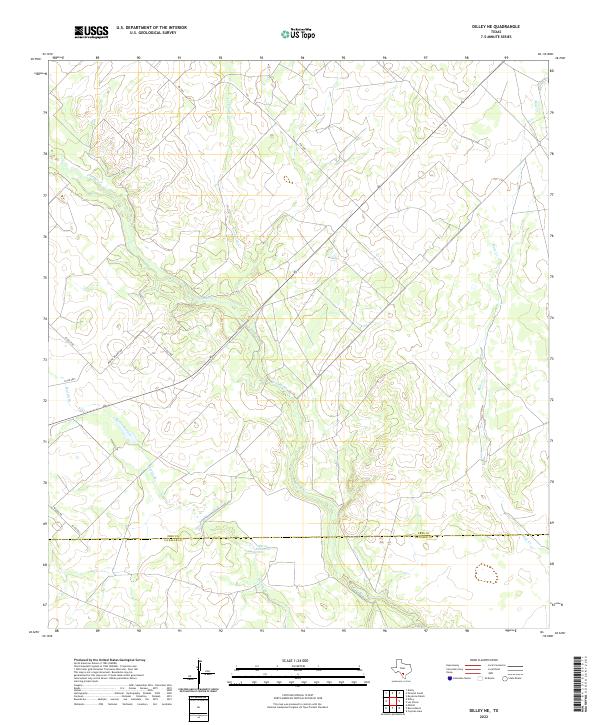 US Topo 7.5-minute map for Dilley NE TX