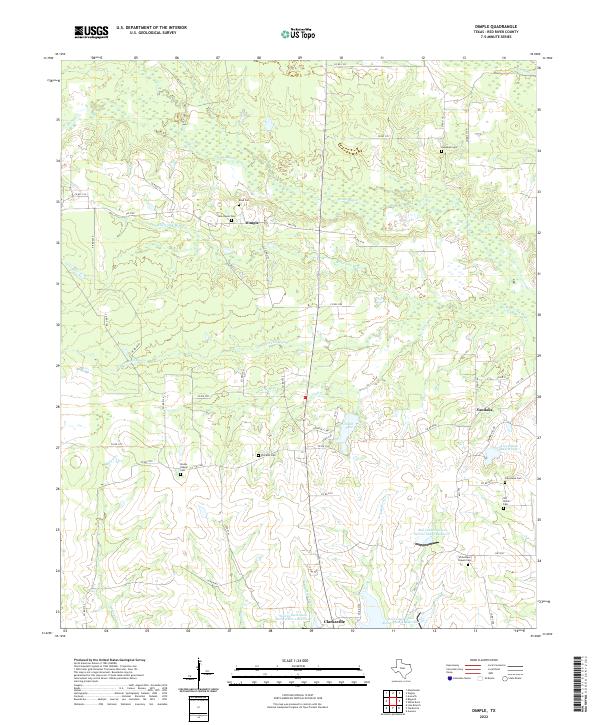 US Topo 7.5-minute map for Dimple TX
