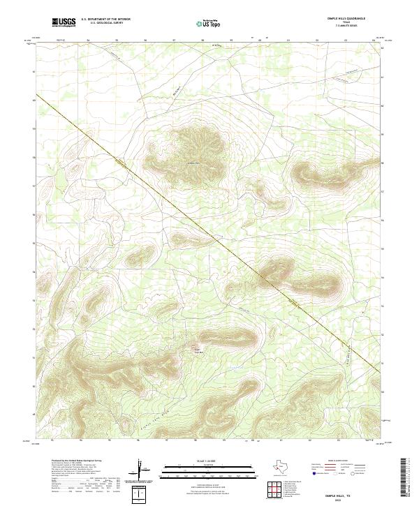 US Topo 7.5-minute map for Dimple Hills TX