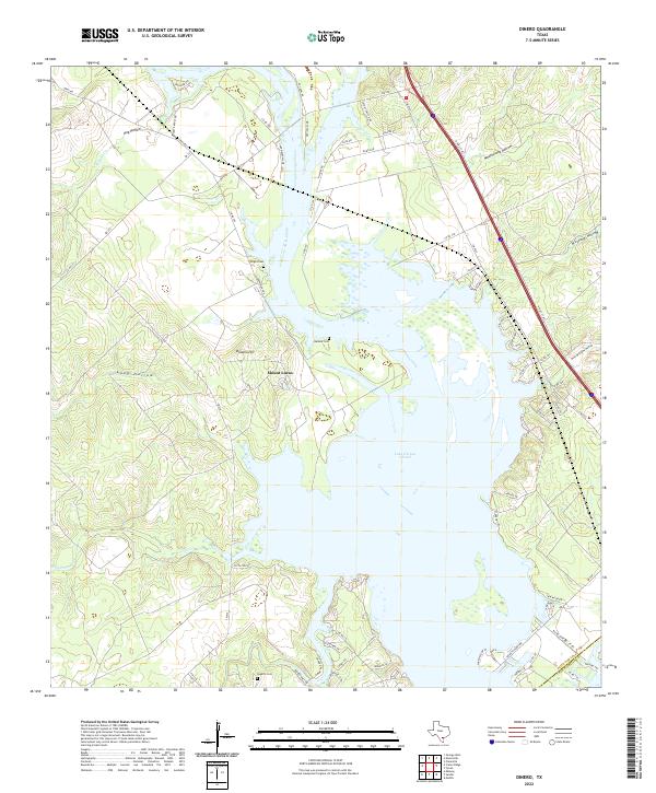 US Topo 7.5-minute map for Dinero TX