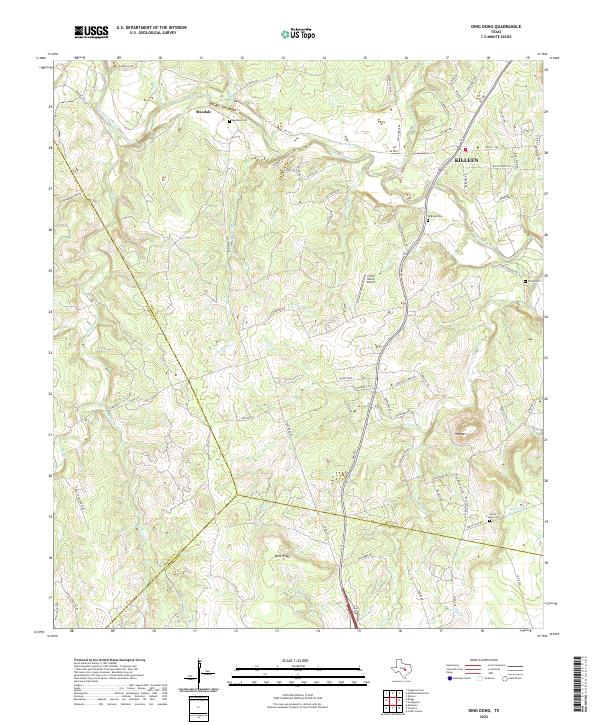 US Topo 7.5-minute map for Ding Dong TX