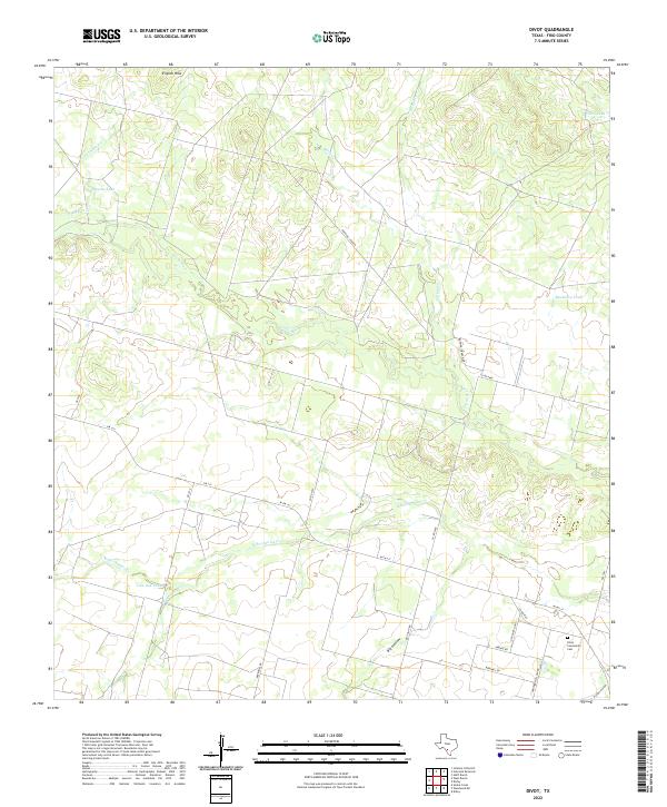 US Topo 7.5-minute map for Divot TX