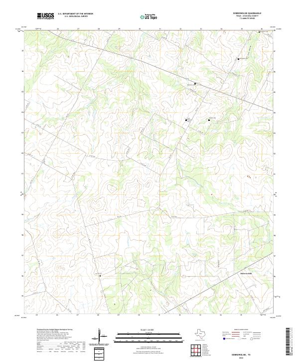 US Topo 7.5-minute map for Dobrowolski TX