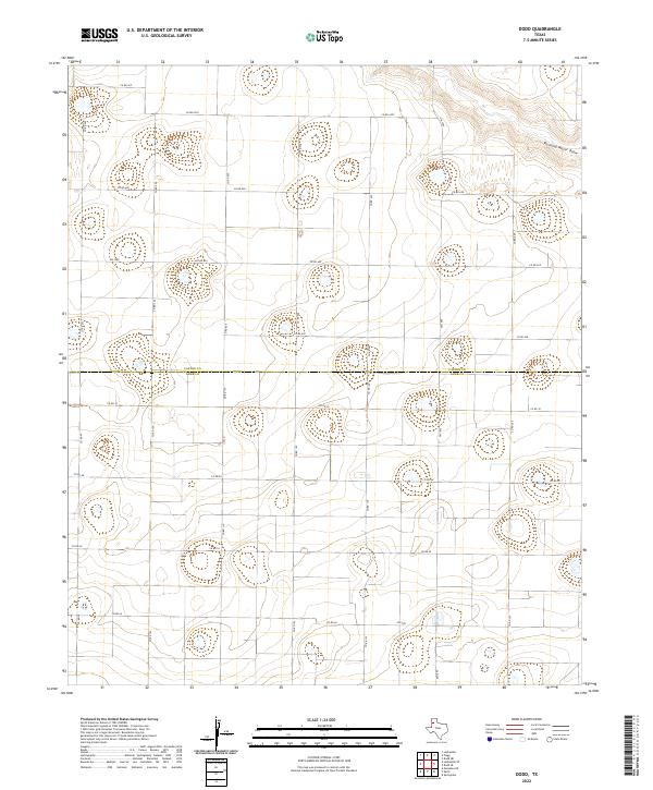 US Topo 7.5-minute map for Dodd TX