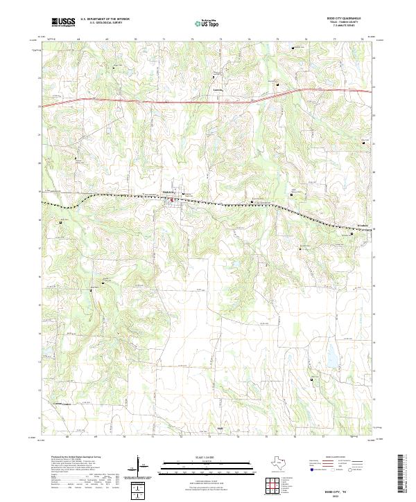 US Topo 7.5-minute map for Dodd City TX