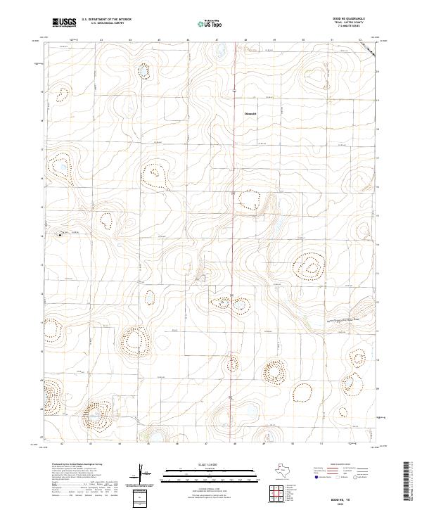 US Topo 7.5-minute map for Dodd NE TX