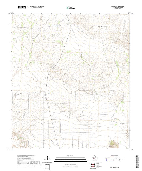 US Topo 7.5-minute map for Dog Canyon TX