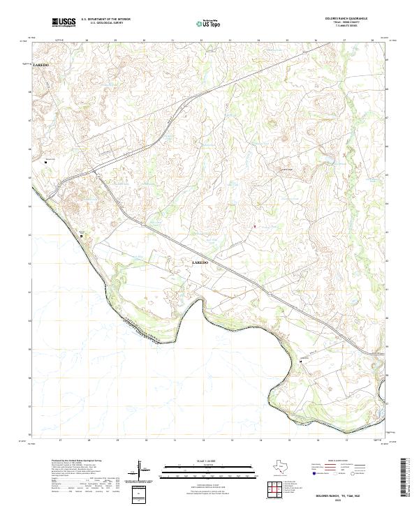 US Topo 7.5-minute map for Dolores Ranch TXTAMNLE
