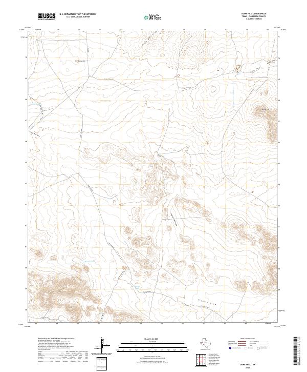 US Topo 7.5-minute map for Dome Hill TX