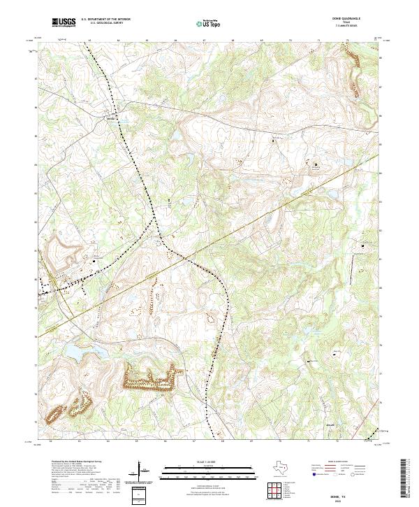 US Topo 7.5-minute map for Donie TX