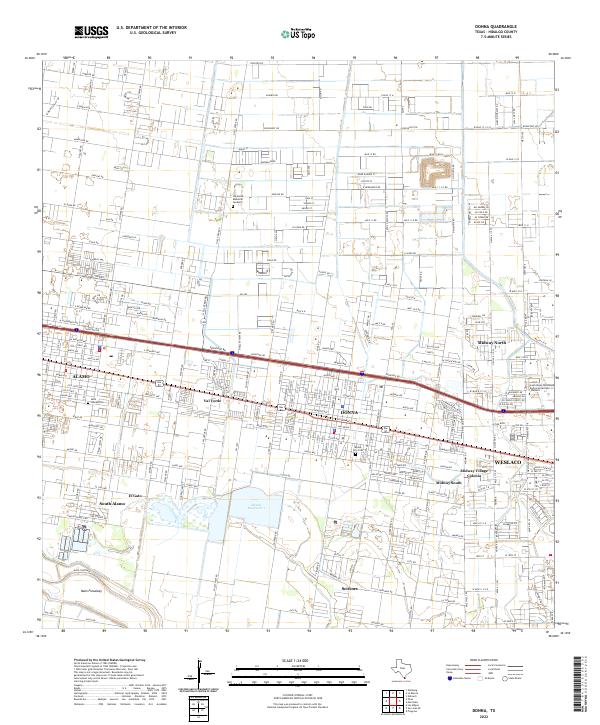 US Topo 7.5-minute map for Donna TX